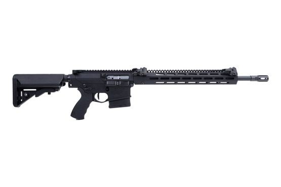 Troy TLR11 308 Rifle features 45-degree offset sights.
